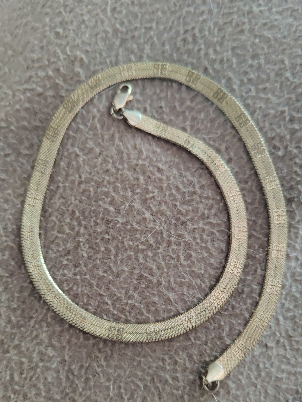 Vintage Givenchy Gold Herringbone Chain Necklace - Picture 8 of 8